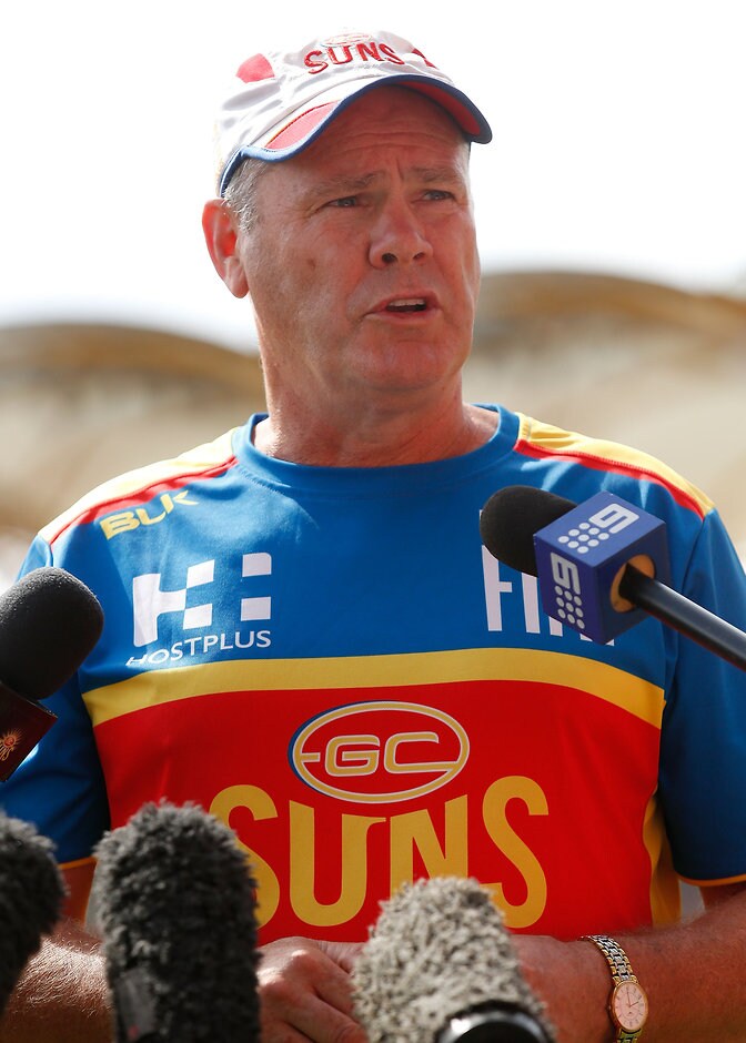 AFL 2015 Training - Gold Coast 171215 Gold Coast coach Rodney Eade - ${keywords}